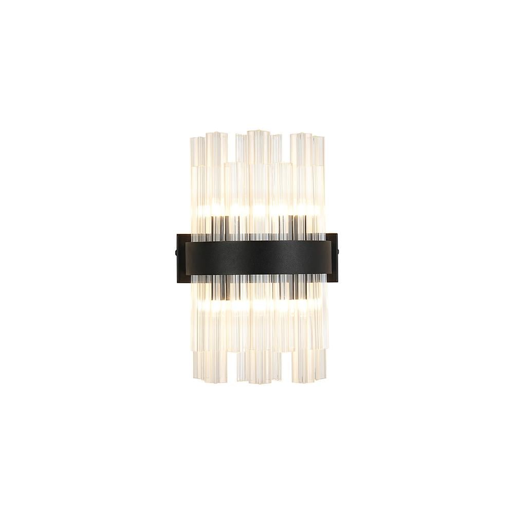 Luxuria Sylph 4 Light G9 Wall Light Satin Black / Clear