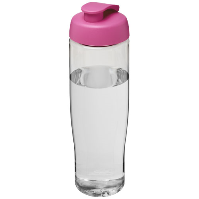 H2O ACTIVE® TEMPO 700 ML FLIP LID SPORTS BOTTLE in Clear Transparent & Pink.