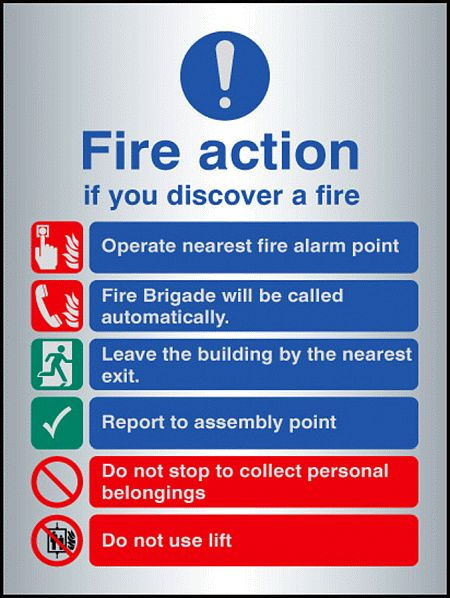 Fire action auto dial with lift - aluminium