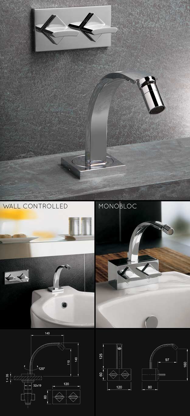 Torino Bidet Mixer Tap (42H)