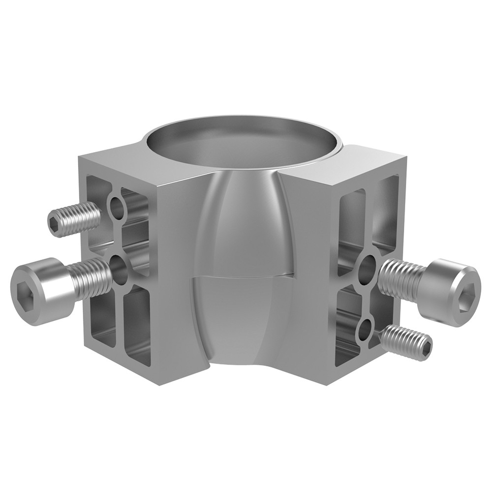 Adjustable Corner Sliding Clamp Adaptor Corner Bracket 48.3mm - Stainless 316