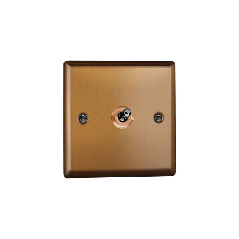 Varilight Urban 1G 10A Intermediate Toggle Switch Brushed Bronze / Insert Iridium (Standard Plate)