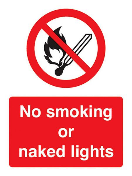 No smoking or naked lights