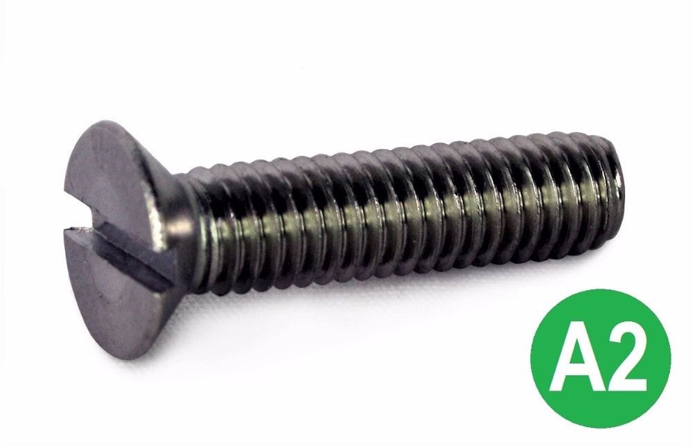 M8x30 A2 Slot CSK Machine Screw DIN 963