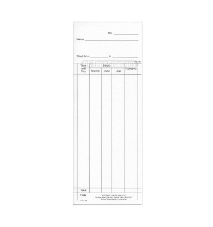 Leading Suppliers Of C85 Clocking&#45;In Card (Pack of 1000) For Employees