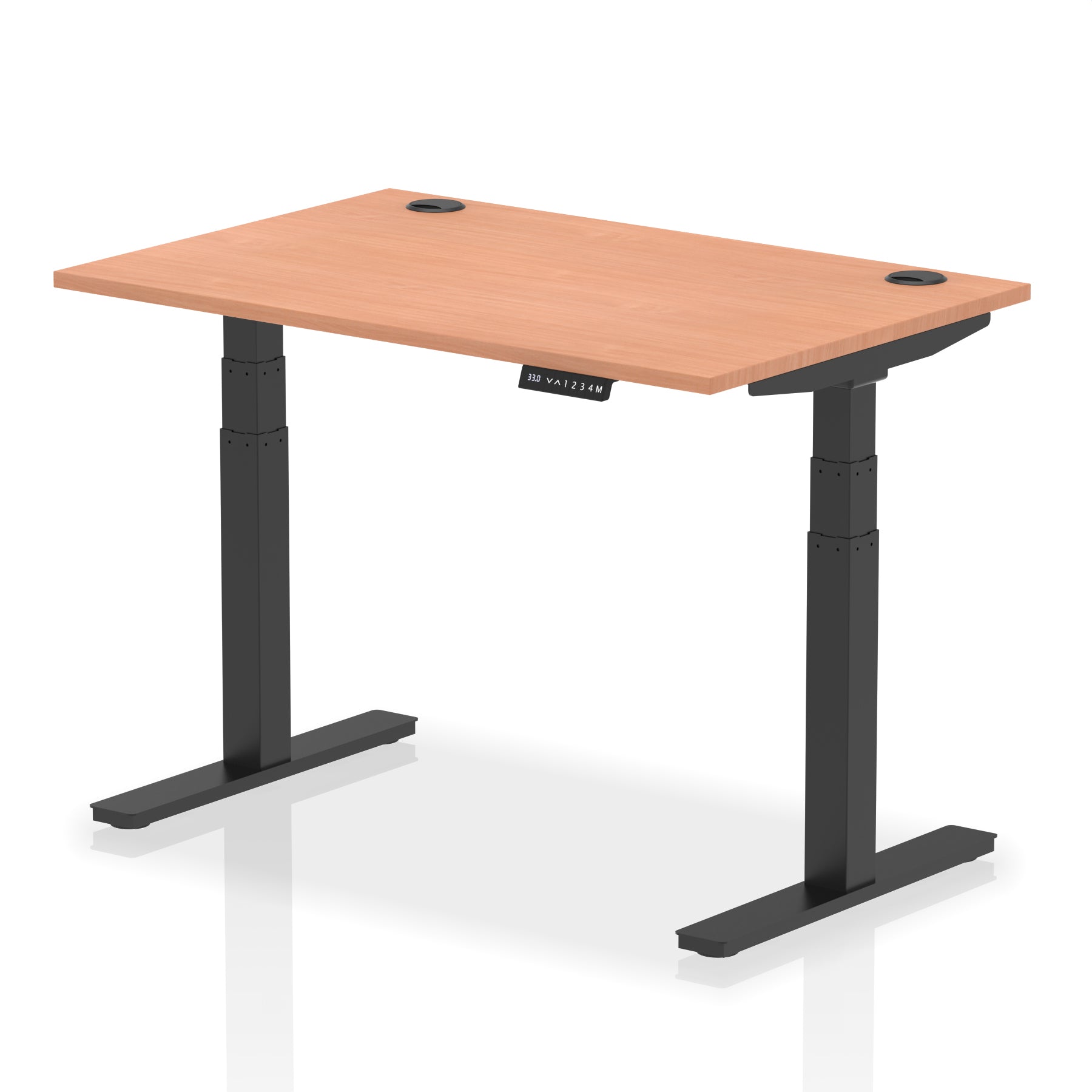Providers Of Air Height Adjustable Desk With Cable Ports - 1200mm, 1400mm, 1600mm, 1800mm - Multiple Colour Options UK