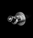 Art Deco Black Chrome Manual Shower Valve (61BKJ)