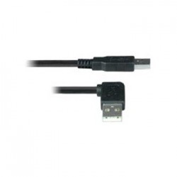 USB2-AA-SRA-1M-K - USB 2.0 Straight Right Angle Type A Cable Tight Space Hi-Speed 1 m USB Type A Male - USB Type A Male Black