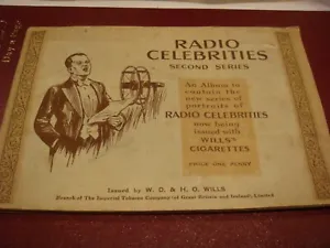 New Listingradio Celebrities 2Nd Series 1937 Full Album By Wills Good Cards Stuck-In
