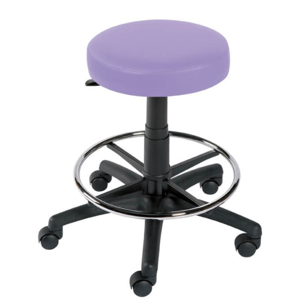 Gas Lift Examination Stool with Foot Ring - Lilac