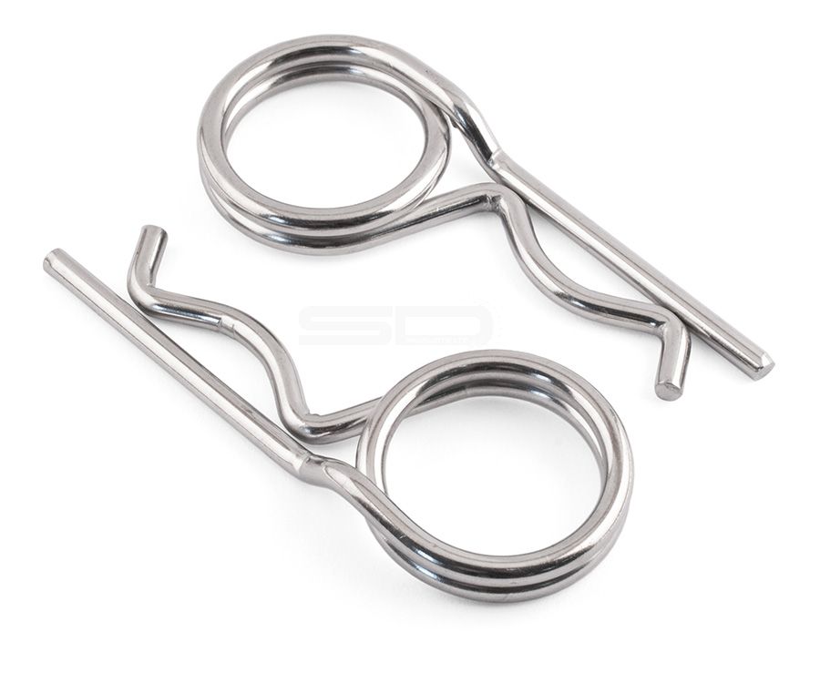 Double Coil Beta Pin R Clips - 316 / A4 Stainless Steel