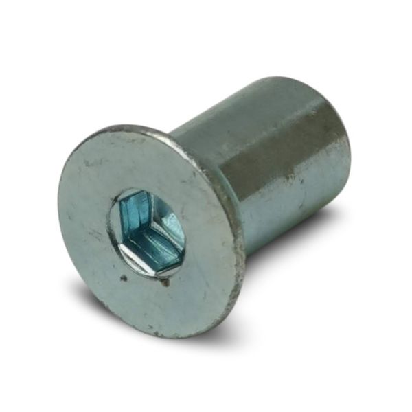 M6x17mm CSK Furniture Connector Nut Zinc