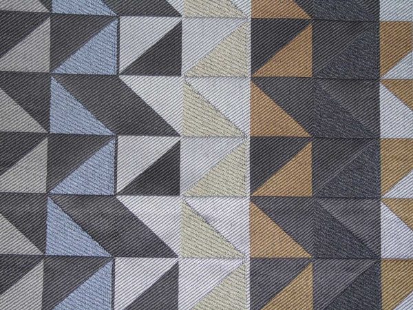 Geometric Retro Fabric. 55&#34;(140cm) Wide. Brown Shades
