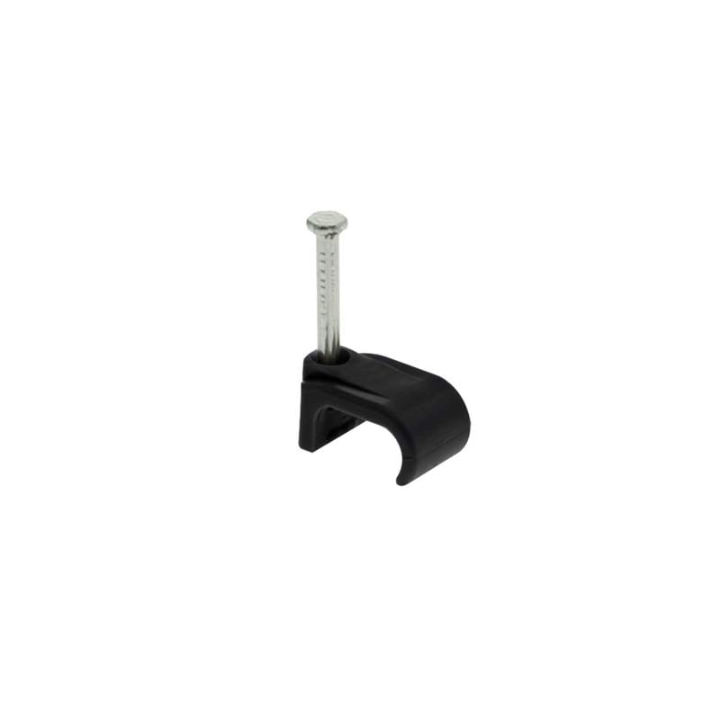 Unicrimp Black Dual Coaxial Cable Clips 6x12.5mm (RG59+2C and HYCF Dual) Pack of 100