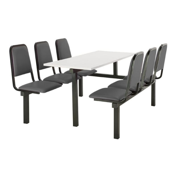 CU92 - 6-Seater Chester Canteen Unit - 1 Way Access, Grey, White