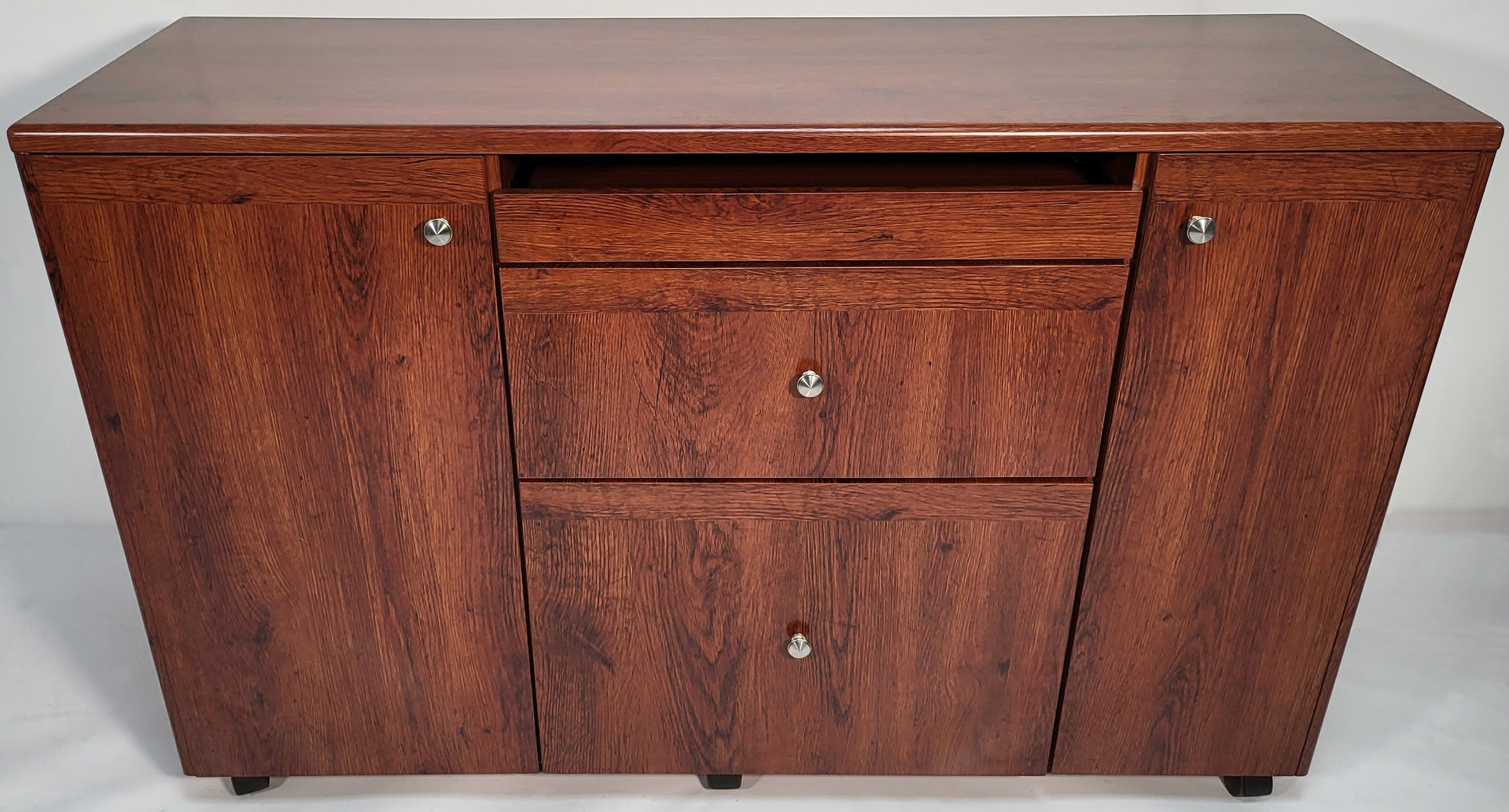 Medium Oak Desk High Side Return - 1200mm UK