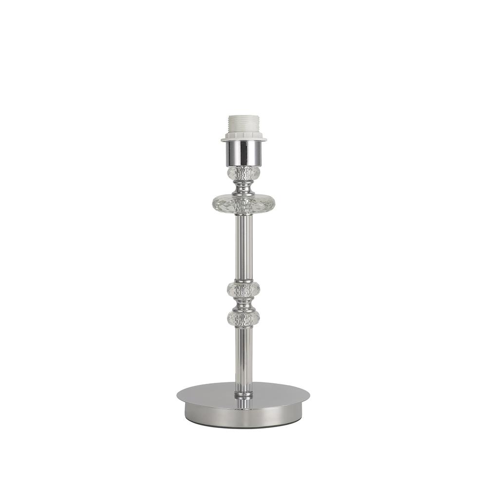 Luxuria Aldrich Table Lamp 1 Light E14 Polished Chrome/Clear Glass/Crystal