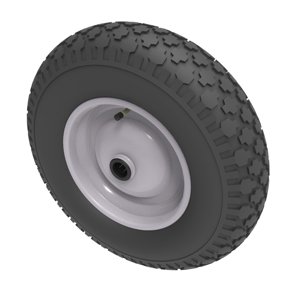 Pneumatic 400mm Roller Bearing Wheel 200kg Load