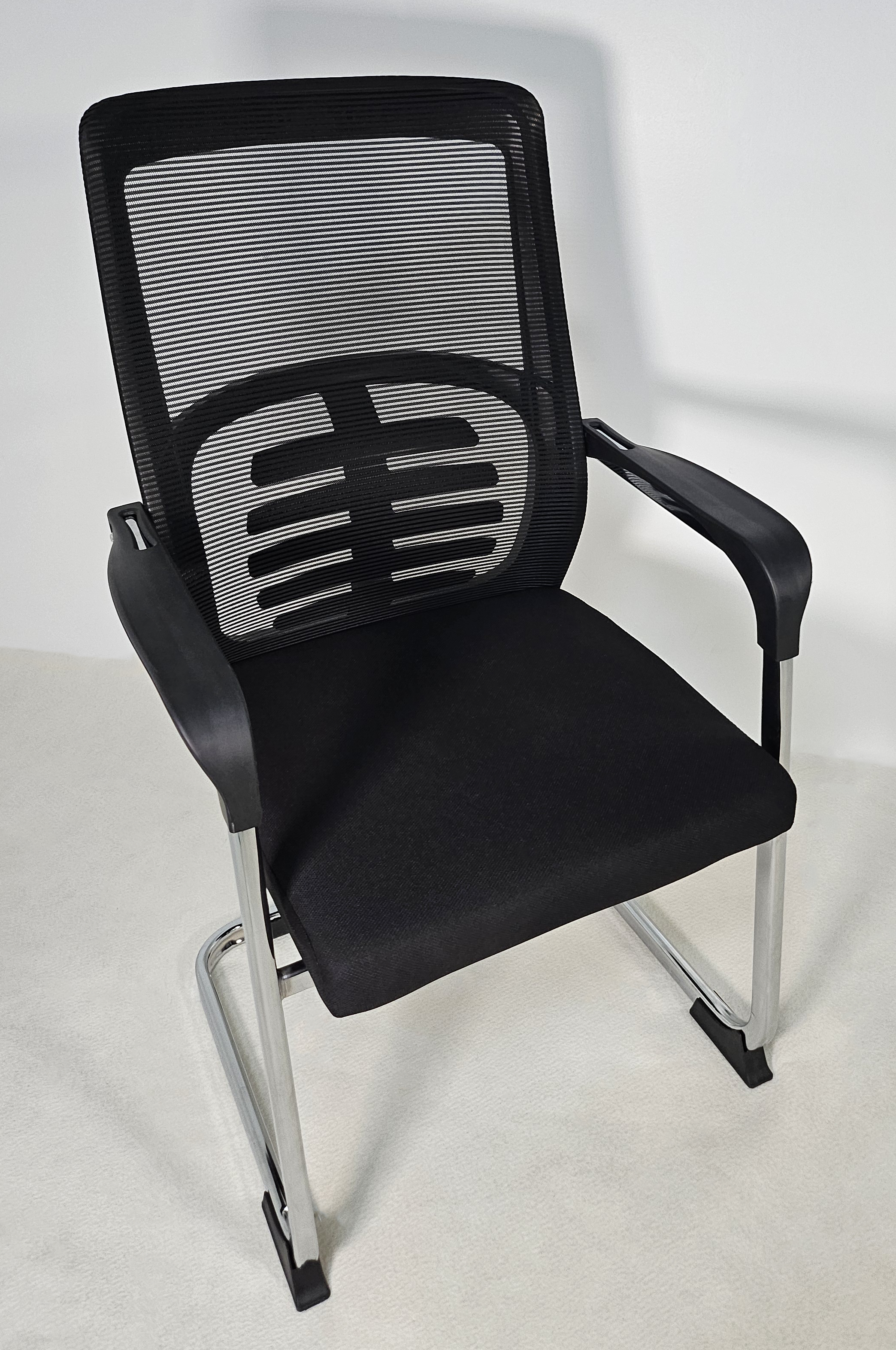 Modern Fabric Seat and Mesh Back with Lumbar Support Visitor Chair - J116 Near Me