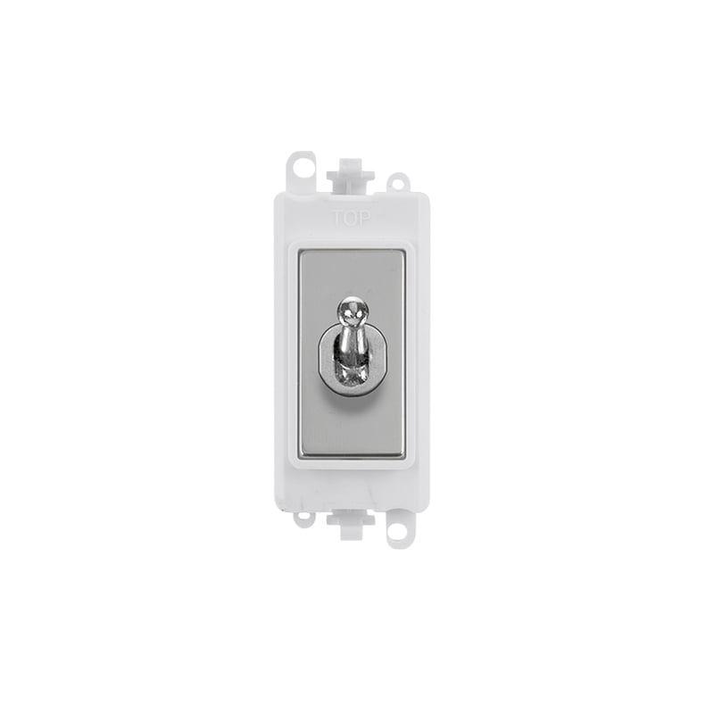 Click 20AX Polished Chrome 20AX DP Toggle Switch Module Insert Polar White