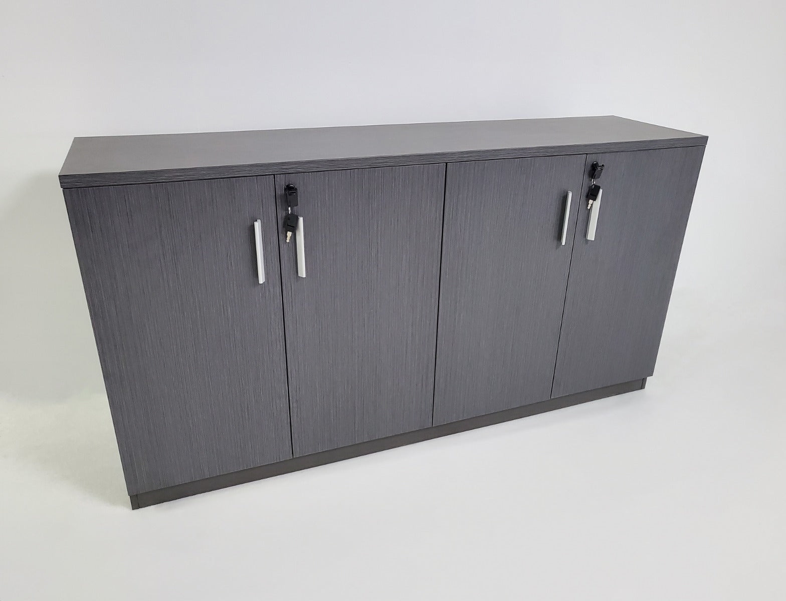 Modern 1600mm Wide Four Door Grey Oak Executive Office Cupboard - DGWK-S0616-4DR UK