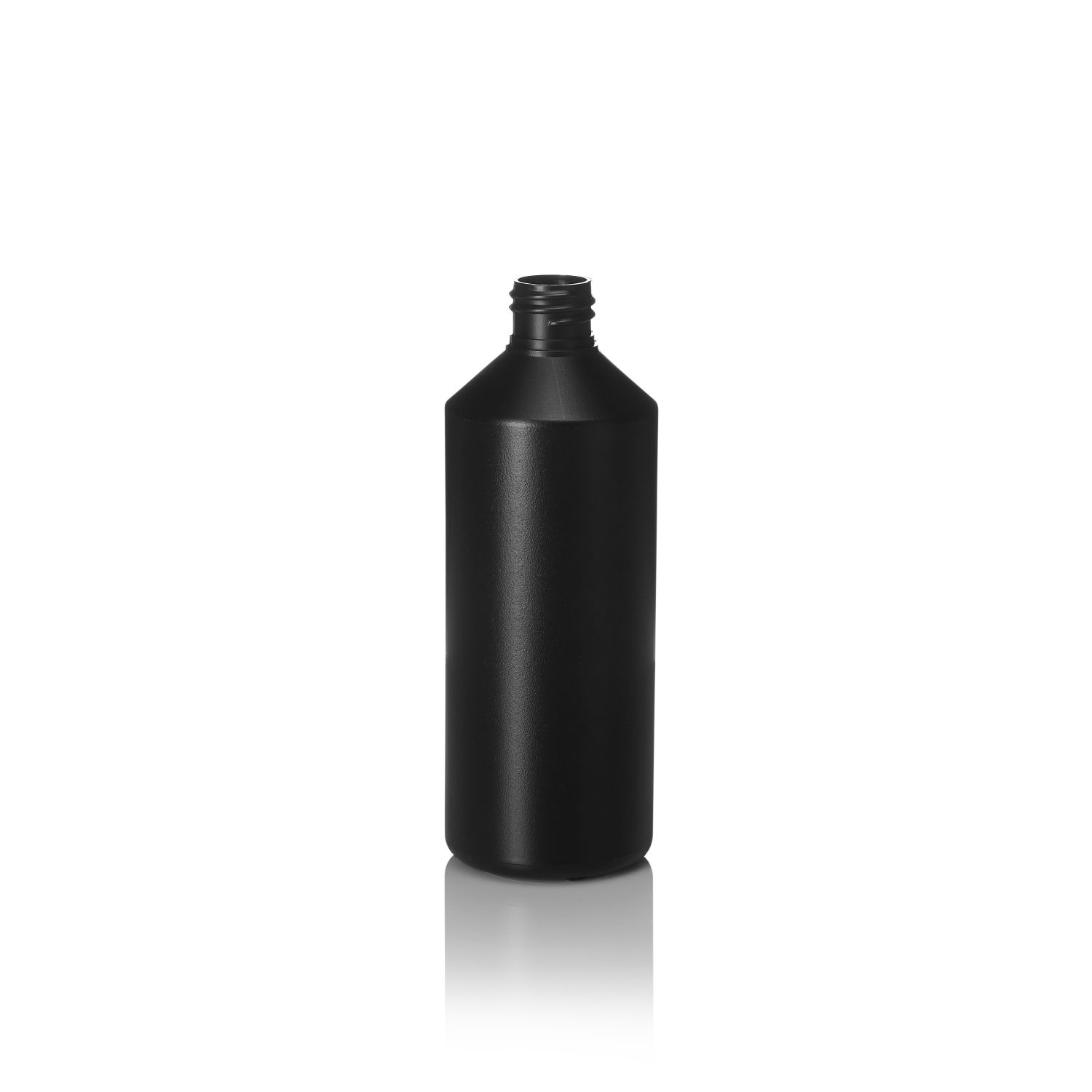 Stockists Of 500ml Black HDPE 30% PCR Cylindrical Bottle