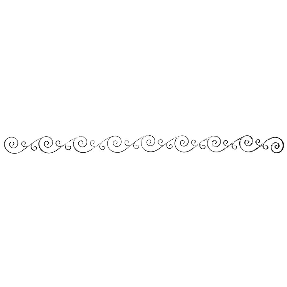 Decorative Scroll - H 150 x L 2450mmSmooth - 14 x 7mm Flat Bar