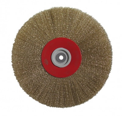 Bench Mounted Wire Brush Wheels- Brass Coated Steel