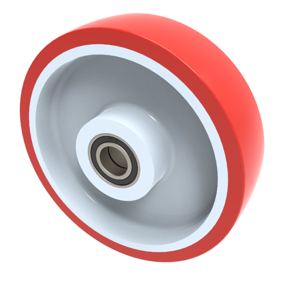 Polyurethane Nylon 200mm Ball Bearing Wheel 700kg Load