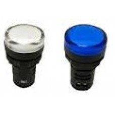 LED Indicators, ND16, 22.5mm True White or Blue