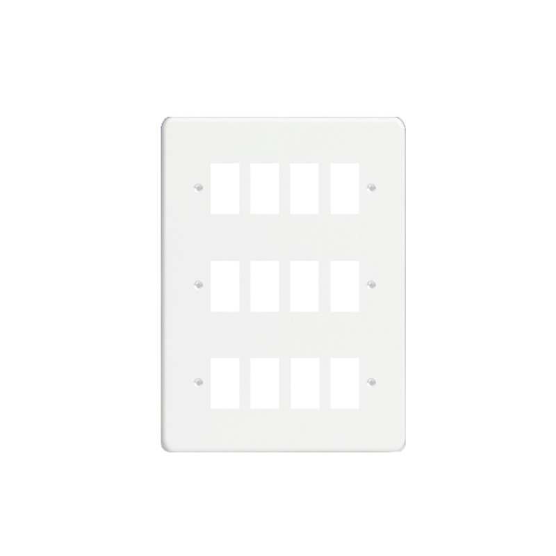 Varilight Power Grid Plates (1-12 Gang) White 12 Gang