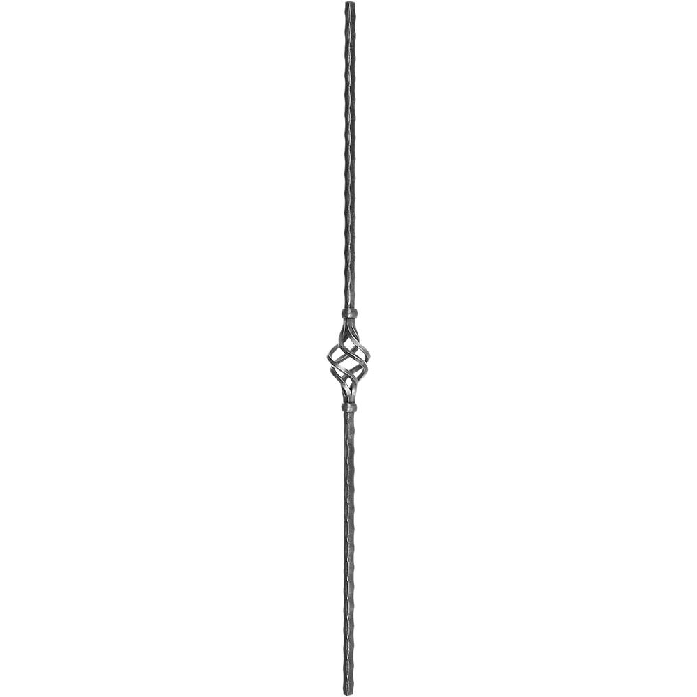 Hammered Square Bar Baluster in 14mm
