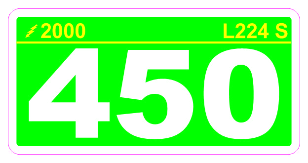 L224 S - 450 (Kg insert for L114L Labels)
[L224 S]
