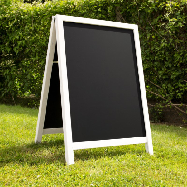 White Washed Chalk A Frame Pavement Sign - A1 or A2