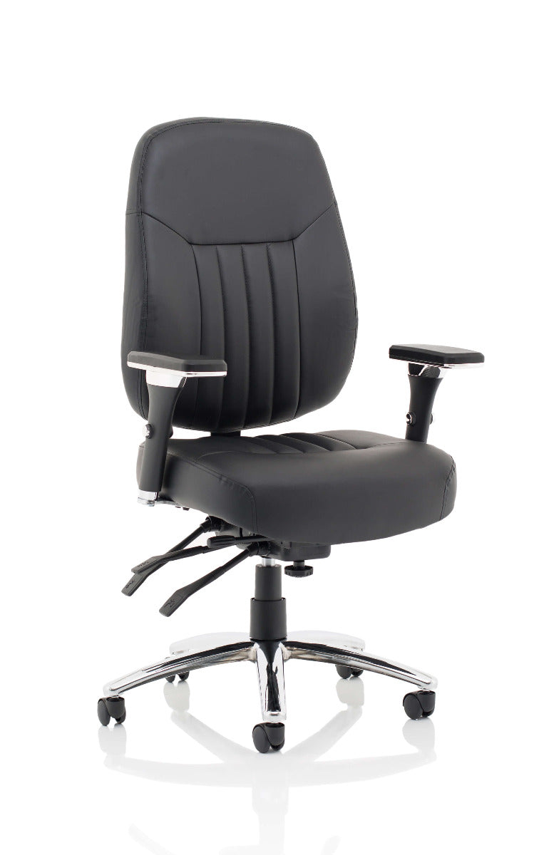 Providers Of Barcelona Deluxe Black Leather Operator/Office Chair Huddersfield