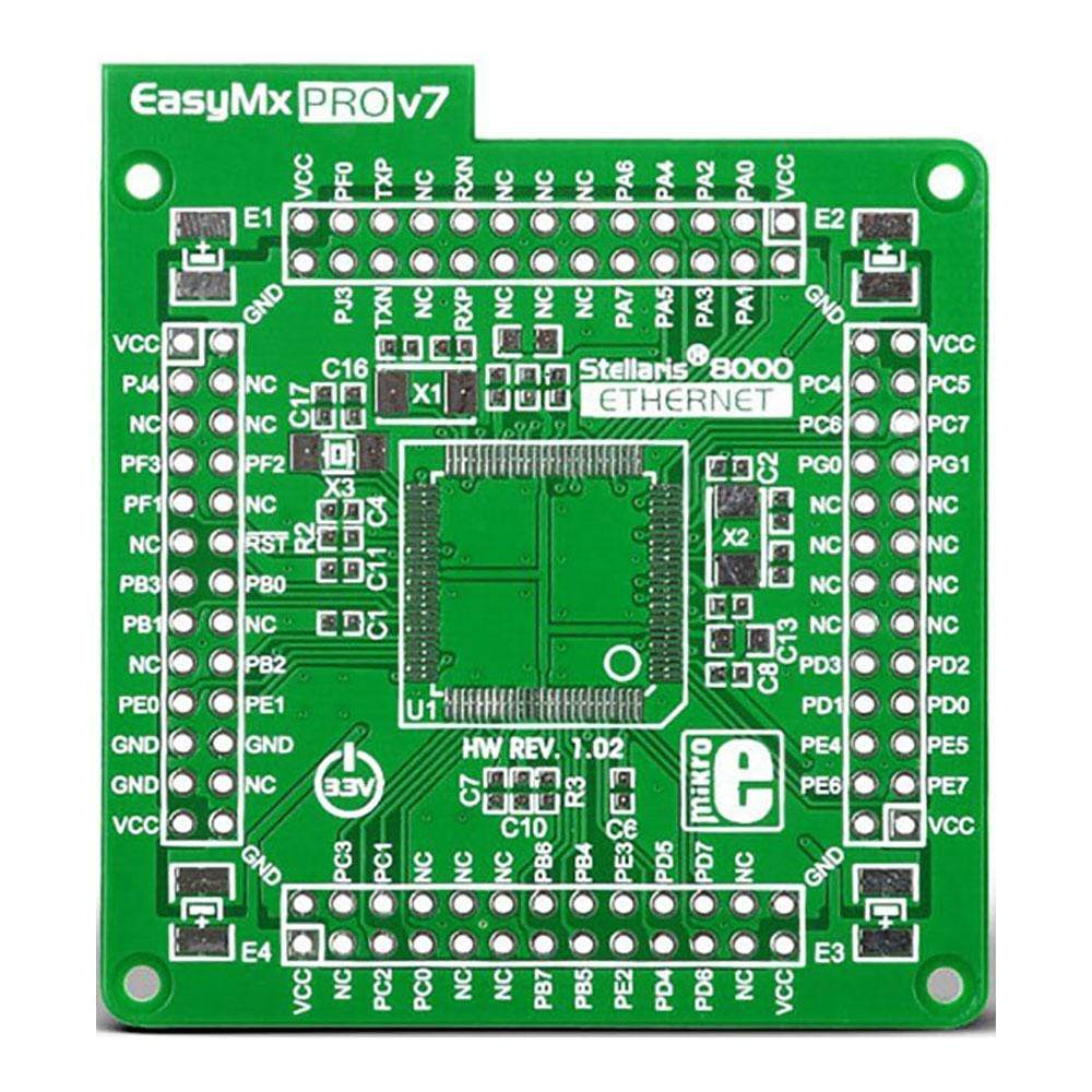 EasyMx PRO v7 for Stellaris 8000 series empty MCU card for 100pin TQFP