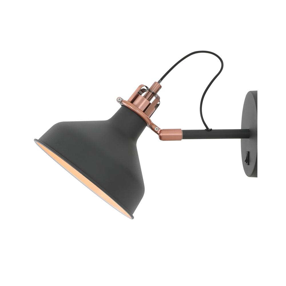 Luxuria Nimbus Adjustable Wall Light Switched E27 Graphite/Copper/White