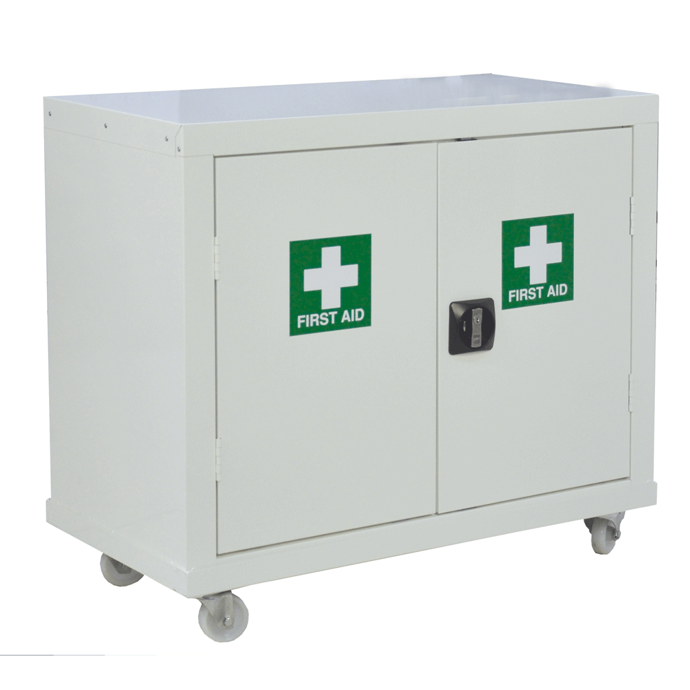 Mobile First Aid Cupboard 840H x 900W x 460D