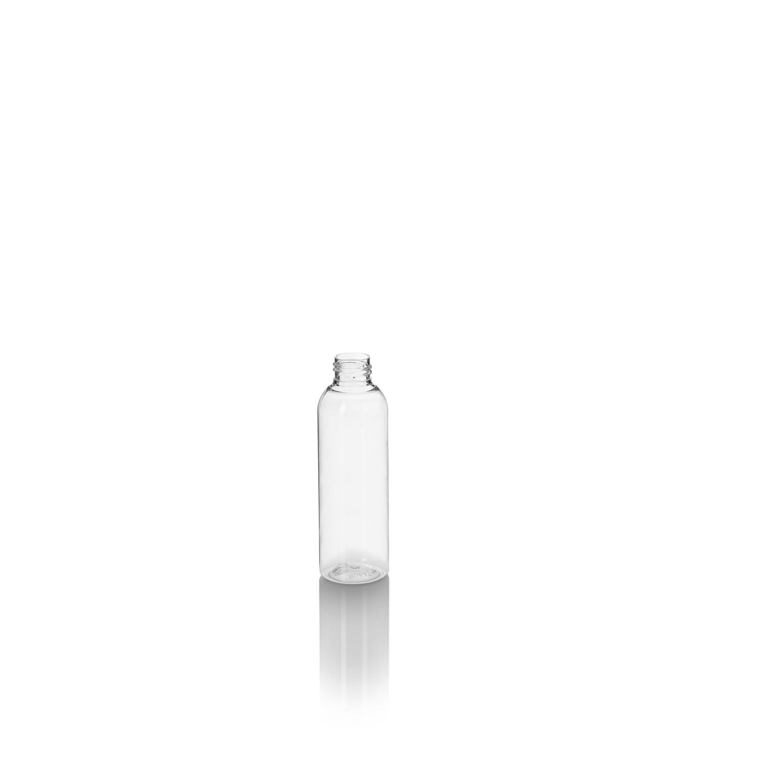 Stockists Of 150ml Clear PET Tall Boston Round Bottle