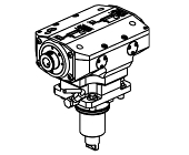 Axial geared-up I&#61;1:2 opposite face twin driven tool H&#61;70