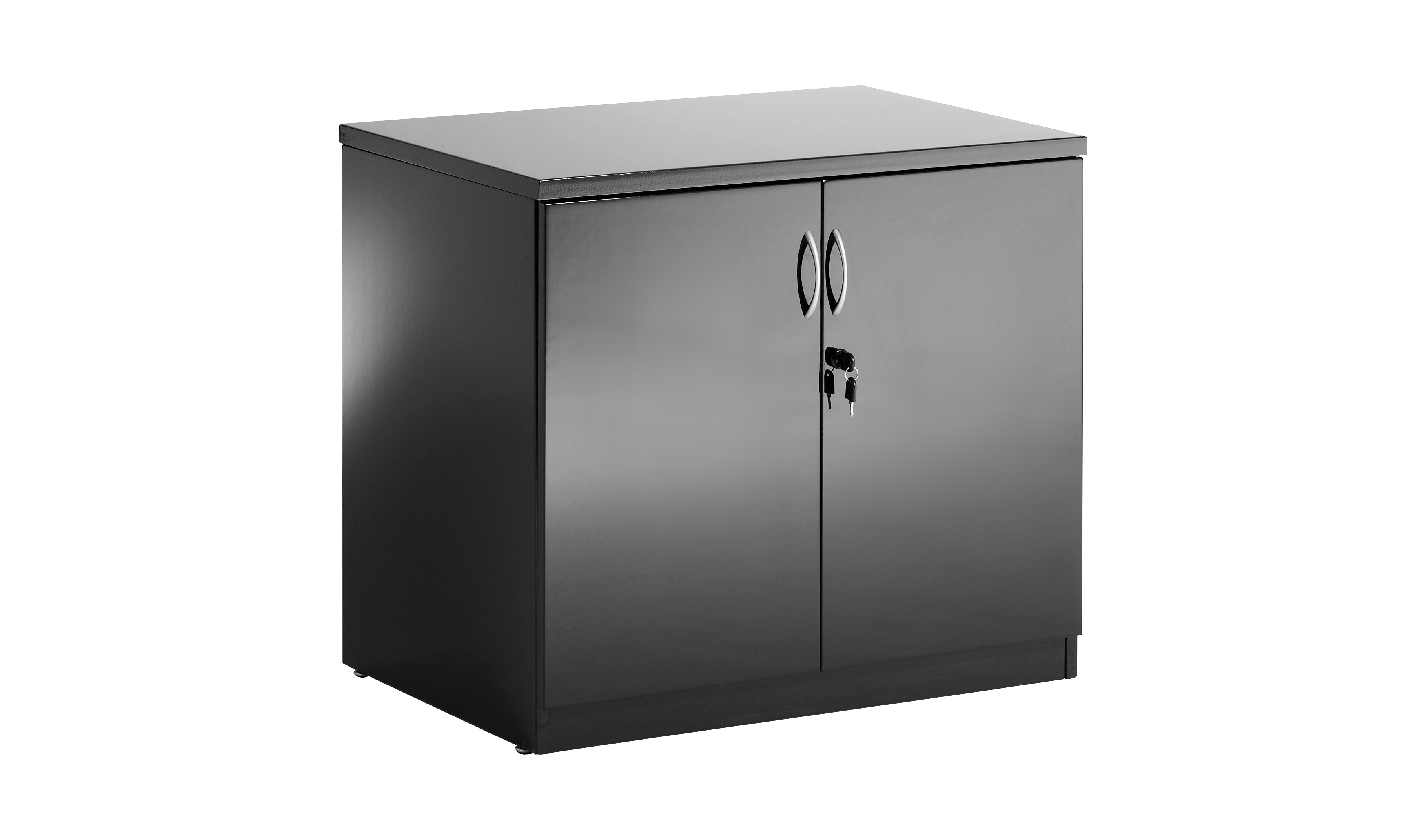 Specialising In High Gloss Double Door Cupboard - 800mm - Black or White UK