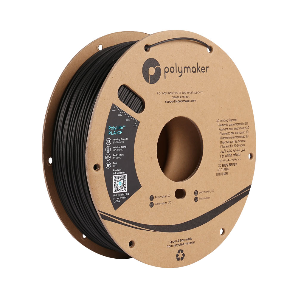 PolyMaker PolyLite PLA-CF Carbon Fibre 1.75mm 3D printer filament 1Kg
