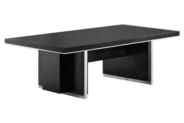 Specialising In Modern Black Ash Real Wood Veneer Boardroom Meeting Table - 2000mm to 2800mm - LT3F24 UK