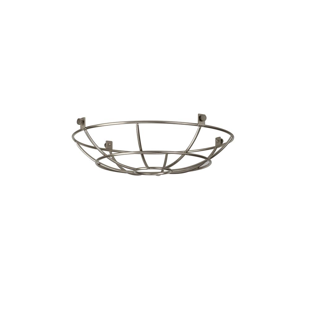 Luxuria Glorelle Clip On Shallow Round 25cm Wire Cage Shade Brushed Nickel