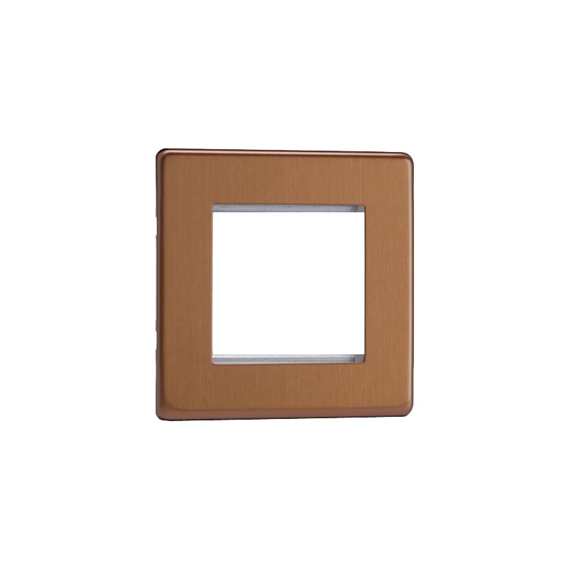 Varilight Urban 2 Grid Space Plate Brushed Bronze Screw Less Plate