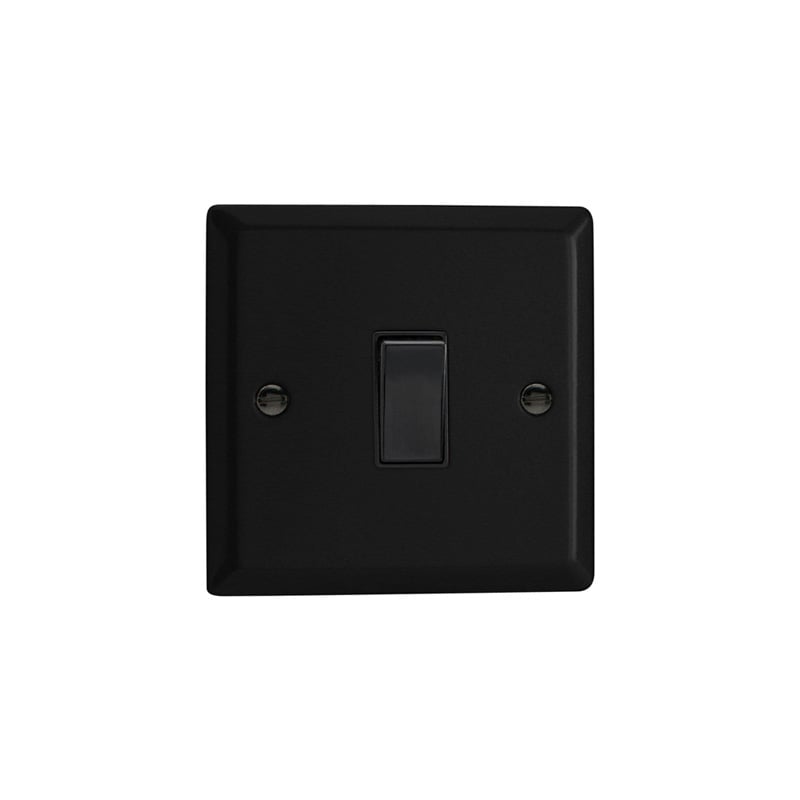 Varilight Urban 10A 1G Intermediate Rocker Switch Matt Black