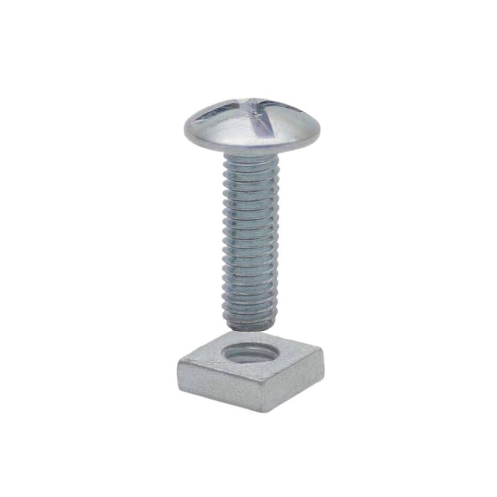 Roofing Bolts & Square Nuts BZP Per 100M6 x 30