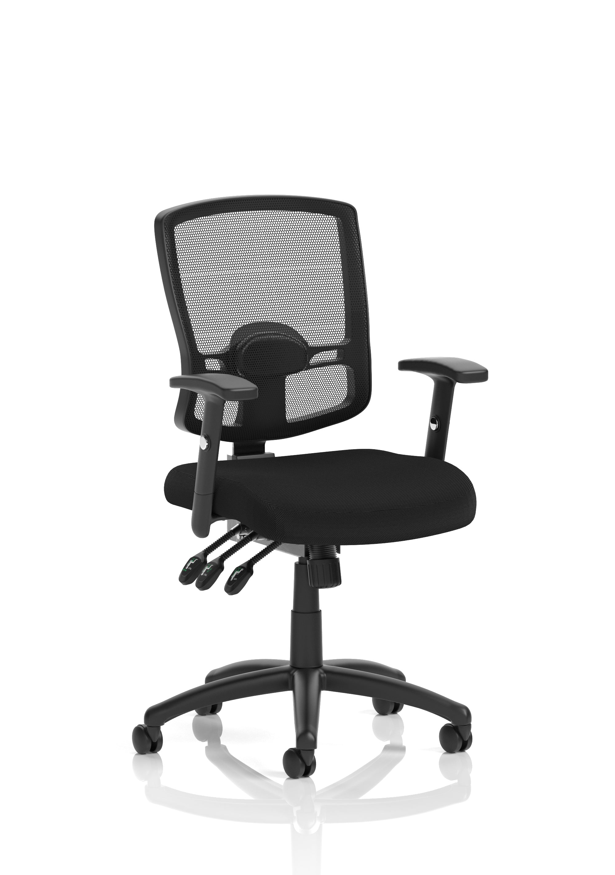 Portland III High Mesh Back Task Operator Office Chair with Height Adjustable Arms - Available in 20 Colour Choices UK