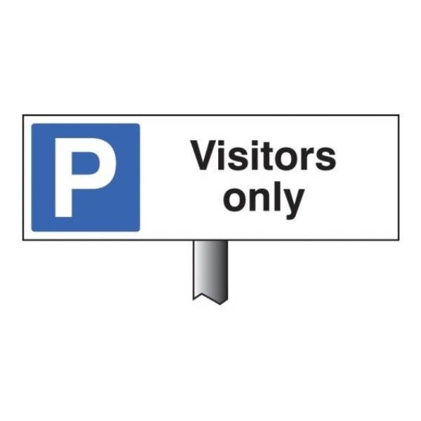 Parking Visitors Only – Verge Sign with 800mm Post