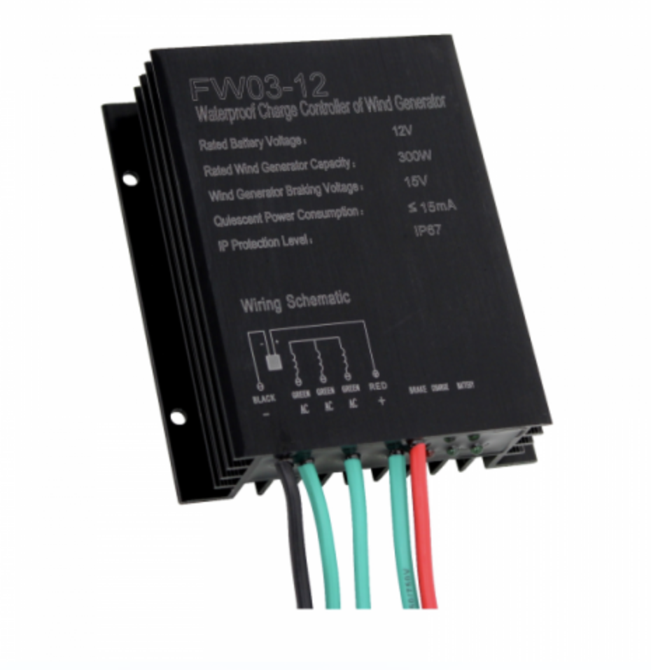 300W 12V Waterproof Wind Charge Controller / Regulator For 12V Wind Turbines Up To 300W FW03-12